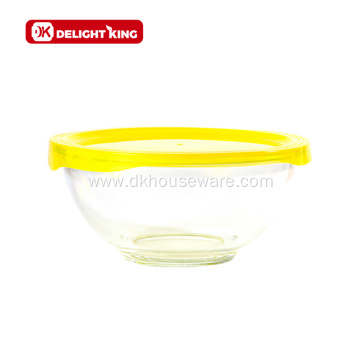 Nested Glass Salad Mixing Bowl With Plastic Lid